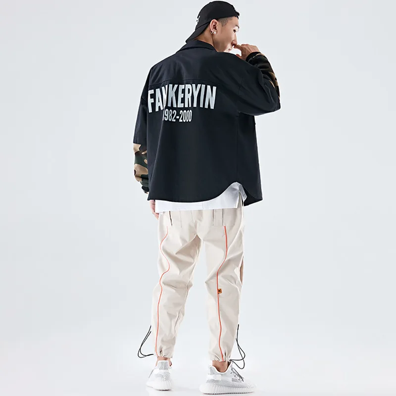 

[Jacket + Bib Overall] INS Origional Design Set Men's Joint Workwear Jacket National Trends Bib Overall