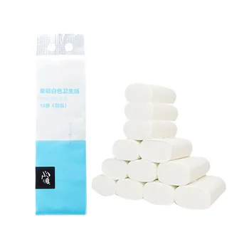 

12 Rolls/Lot Toilet Roll Tissue Paper 4-ply Silky Smooth Soft Toilet Roll Tissue Paper Home Bath Toilet Roll Paper Drop shipping