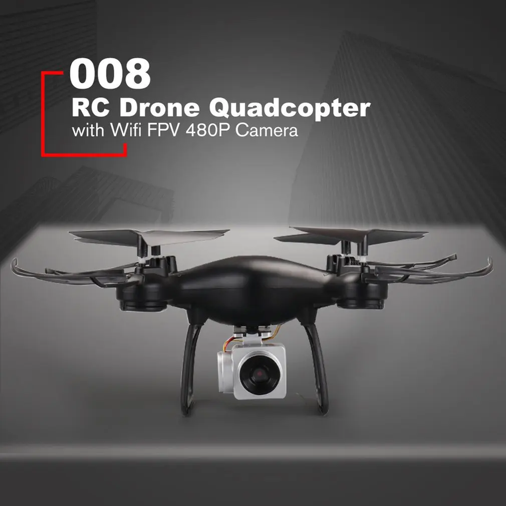 Селфи RC Квадрокоптер 720P Live hd-видеокамера высота удержания Безголовый режим один ключ взлет RC Вертолет Радиоуправляемые дроны игрушки - Цвет: 480p WIFI