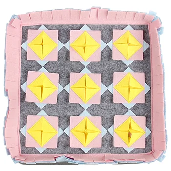 

Pet Feed Training Mat Pet Sniff Smell Pad Food Slowing Feeding Mat Educational Feeder Pink (Free Size)