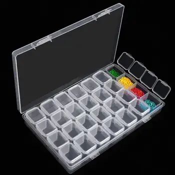 

8/28 grid Dismountable diamond painting Accessories Diamond Embroidery Cases PP plastics Box Organizer Home Storage boxes