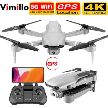

Vimillo F3 Drone GPS 4K 5G Foldable 4K/1080P HD Camera Quadcopter FOLLOW ME WIFI FPV 25Mins Altitude Hold Durable RC Drone Dron