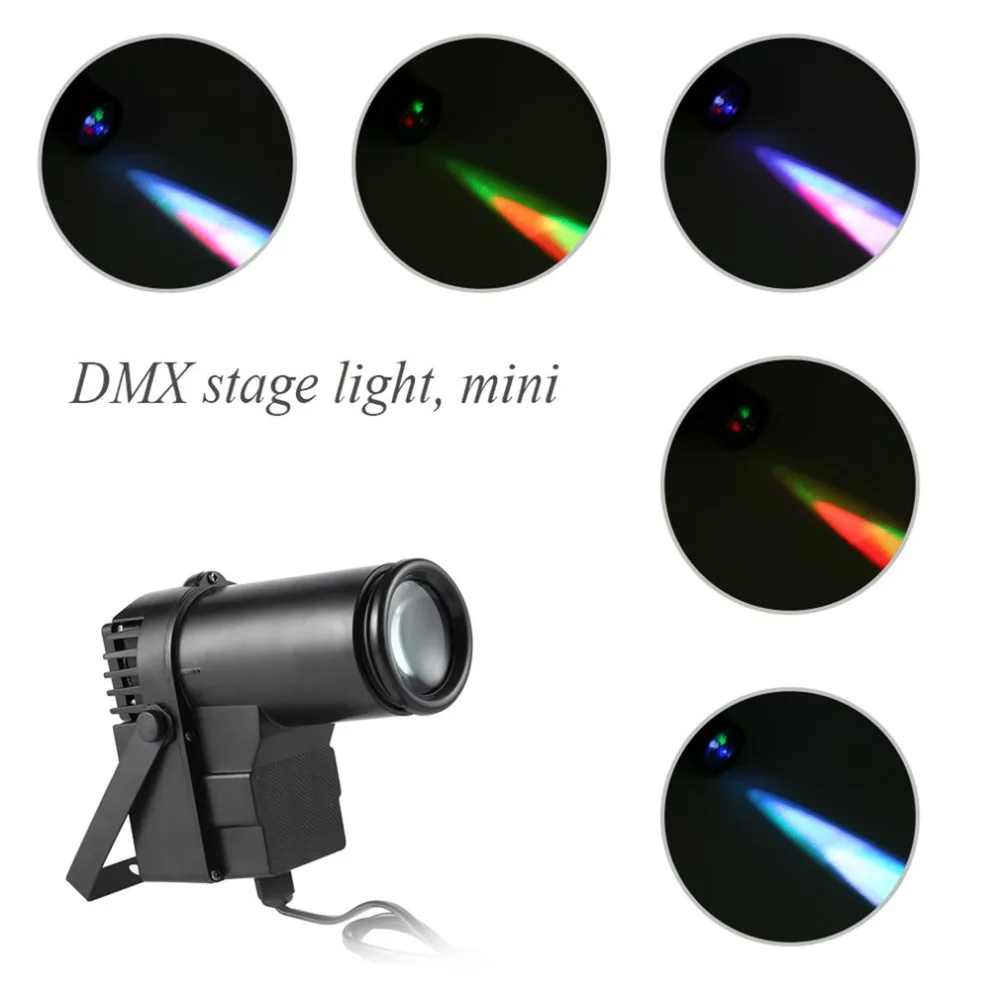 30 Вт RGBW светодиодный DMX512 сценический светильник Pinpot луч Точечный светильник 6CH DJ/DISCO/вечерние/KTV Светодиодная лампа для сценических эффектов Домашние развлечения