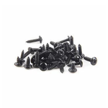 

500pcs / lot large flat head umbrella head self tapping screw mushroom head iron black screw black large round head
