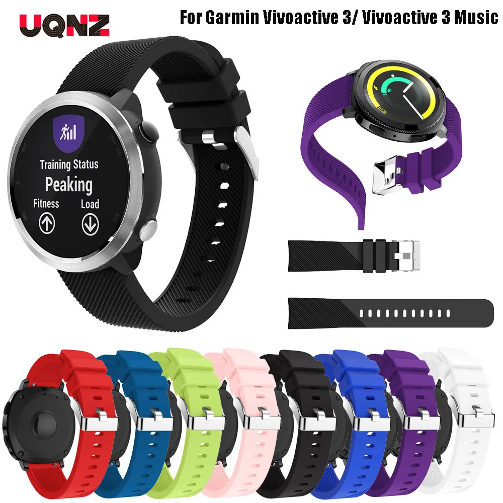 Силиконовая смазка 20 мм ремешок для смарт-часов Garmin Vivoactive 3 умные часы занятий