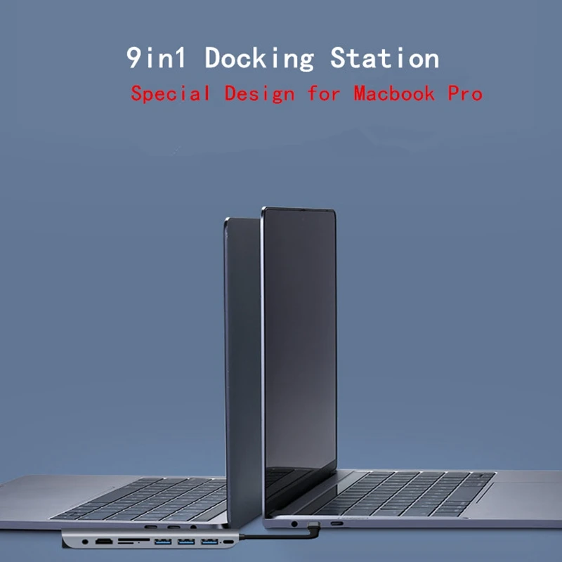  Type C To Hdmi Hub Adapter 4K Usb C 3.1 To Vga 60Hz 3.5Mm Audio Converter With Tf Sd Card Slot 9 In