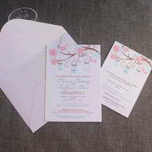 HI1159 пользовательские простые Whhite свадебные карты изготовлены из 900gsm толщины текстурированная бумага с красочной печатью