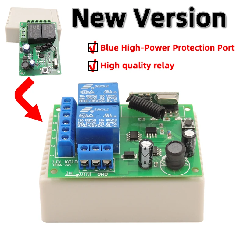 Interruptor de controle remoto sem fio 433mhz,