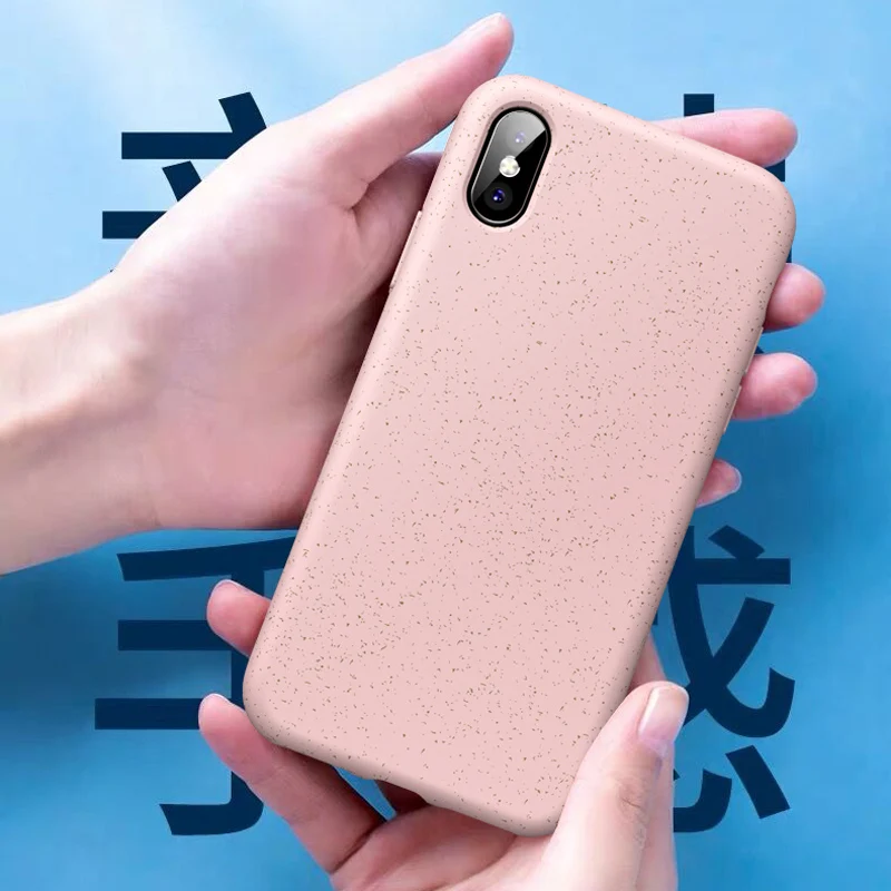 N1986N для iPhone 6 6s 7 8 Plus X XR XS Max чехол для телефона экологичный пшеничный соломенный силиконовый чехол для телефона ярких цветов для iPhone 11