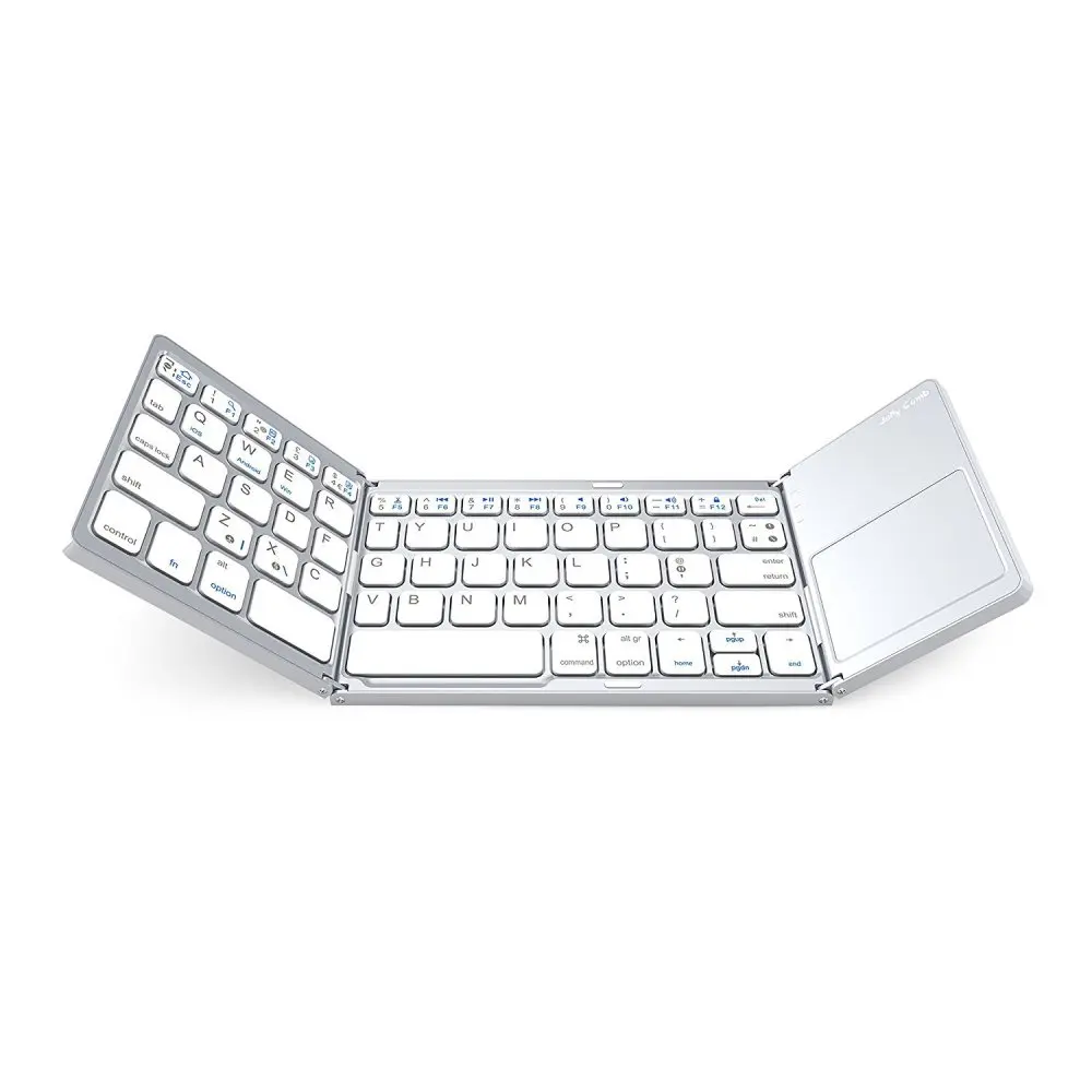 B033PLUS Clavier Bluetooth pliable, mini clavier sans fil portable de poche  avec pavé tactile pour Android, Windows, PC, tablette, avec batterie Li-ion  rechargeable, gris foncé, Mode en ligne