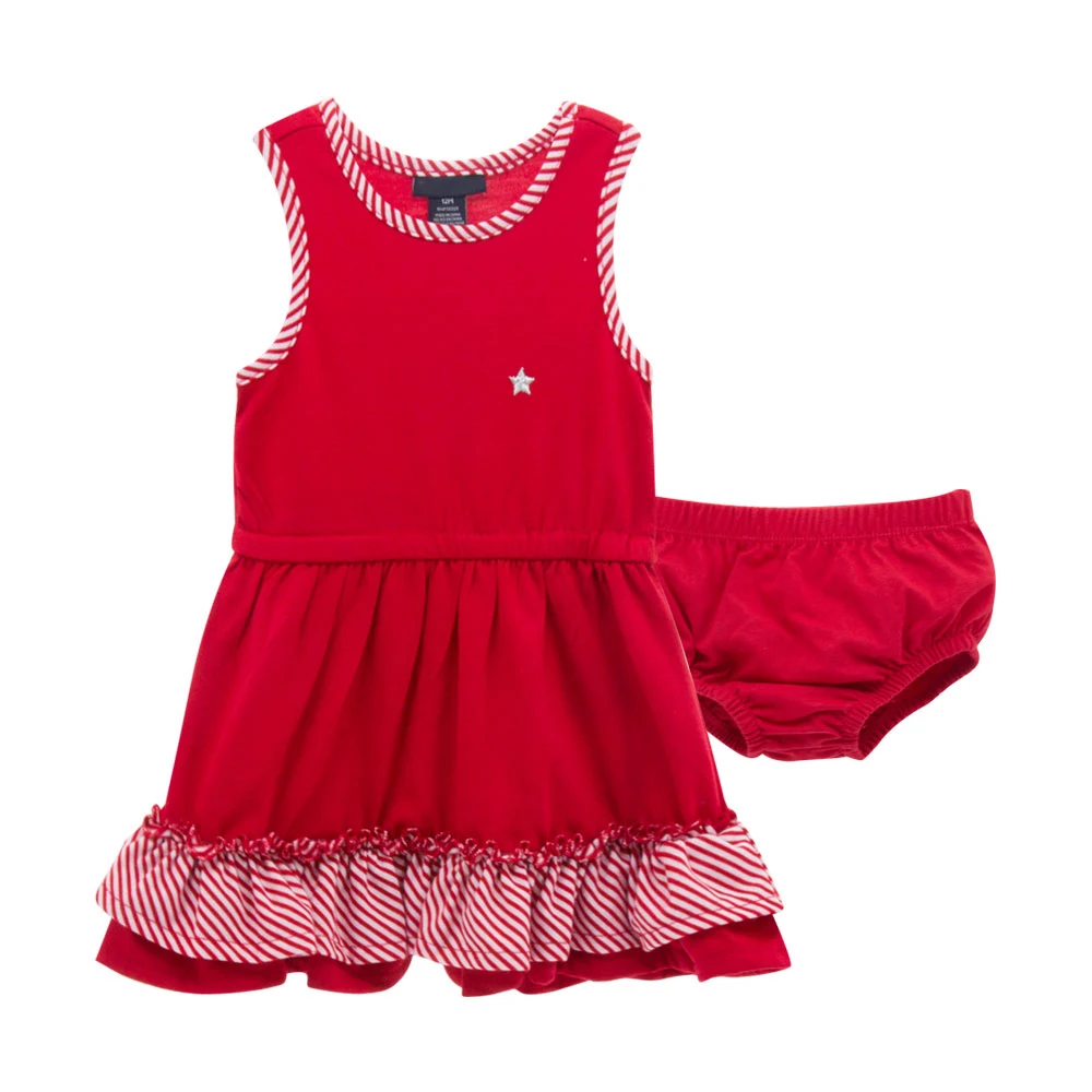 

Honeyzone Children Girl Summer RedDress Lolita Style Cute Design Cotton Princess Clothes Sleeveless Birthday Gift