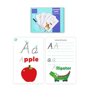 

Kids Erasable Practice Handwritten Cards Jigsaw Puzzle Match Pencil Set for Exercise Book Children Educational Toys