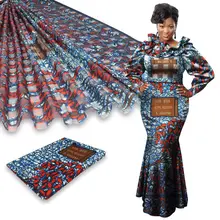 3 ярдов органза MATHICNG 3 ярдов лента шелковая африканская ткань для платья Анкара ткань африканские принты ткань Нигер