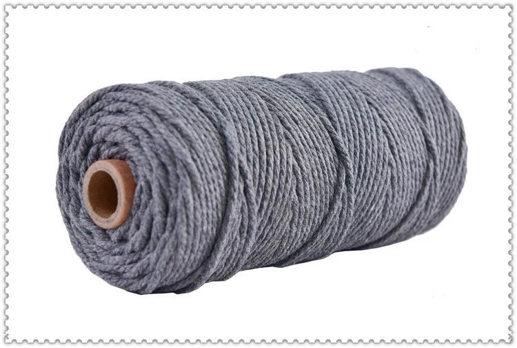 3mm 100% Cotton Macrame Cord Colorful Cord Rope Twisted Macrame String DIY Home Textile Wedding Decorative Tapestry Art 110yards 