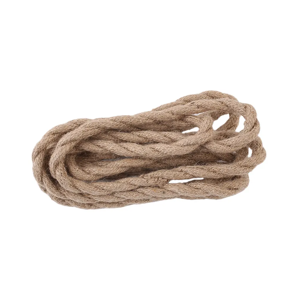 Retro Vintage Hemp Rope Wire Fabric Electrical Cord Lighting Accessories 2.5M