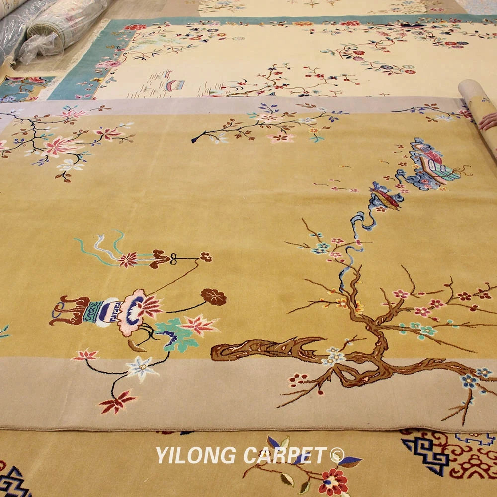 YILONG 6 'x 9' декоративный ковер ручной работы китайские резные шерстяные коврики