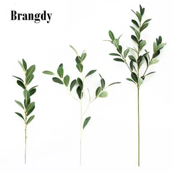 

Simulation Green Plant Single Eucalyptus Leaf Imitation Dry Branch Artificial Fake Flower Wedding Home Decoration 10 Pieces