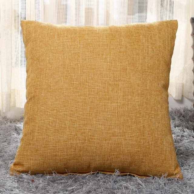 Solid Linen Sofa Waist Cushion Cover 40*40/45*45/50*30/50*50/55*55/40*60cm Throw Pillowcase Office Home Decor Pillow Case Cojine 1