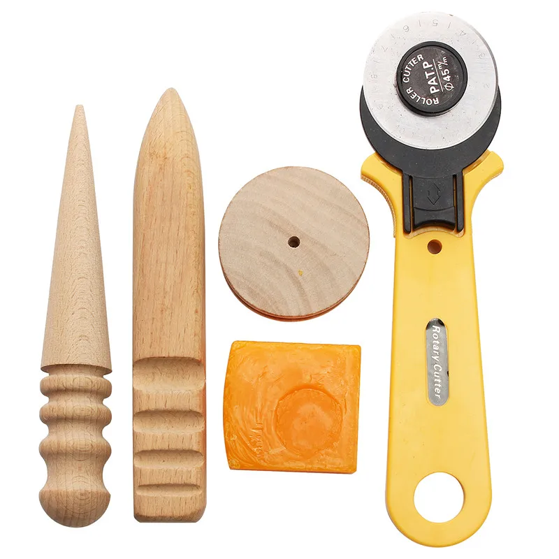 Professional 37 Pcs Leather Craft Tools Kit Hand Sewing Stitching Punch Carving Work For DIY Handmade Leathercraft Accessories