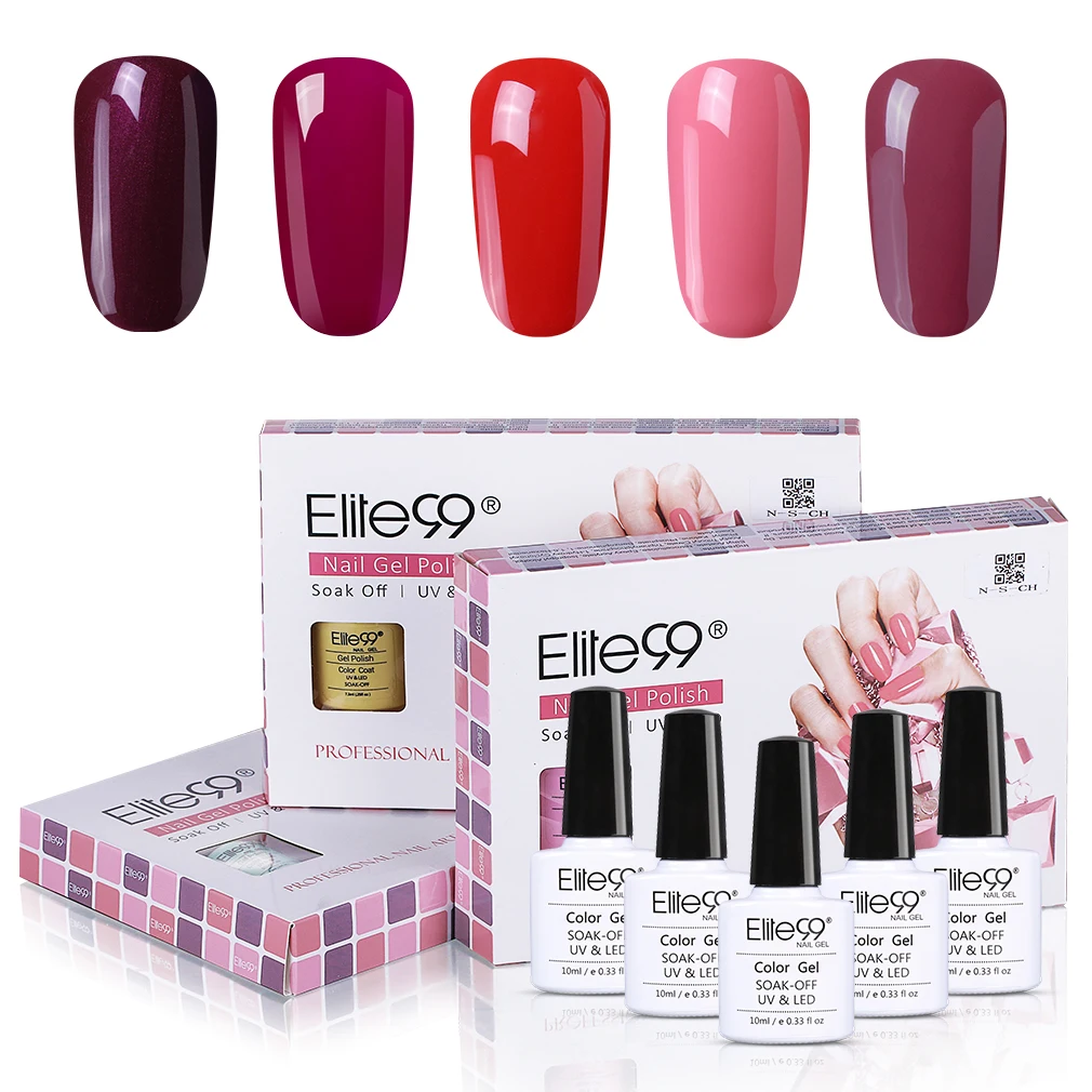 006 Elite99, 6 шт./лот, 10 мл, Новогодний подарочный набор, чистый цвет, серия, Гель-лак, горячая Распродажа, Цветной Гель-лак для нейл-арта, маникюрный набор - Цвет: 006