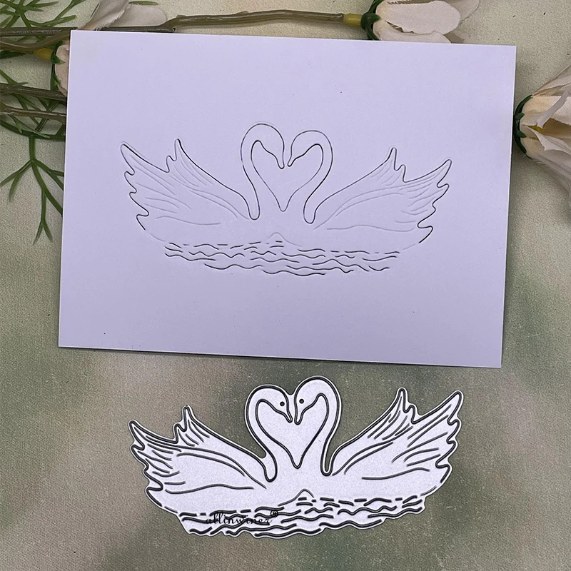 New Swan Decoration Metal Cutting Dies For Diy Scrapbooking Album Carte Di Carta Artigianato Decorativo Goffratura Fustellati