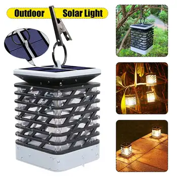 

European Yard Garden Decoration Umbrella Tree Lantern Hanging Lamp Gift Outdoor waterproof Solar LED Candle Light