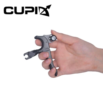 

360 Degree Rotate Clamp Compound Bow Release Aids 4 Fingers Adjustable Thumb Plate Machine Fit Right Hand Archery