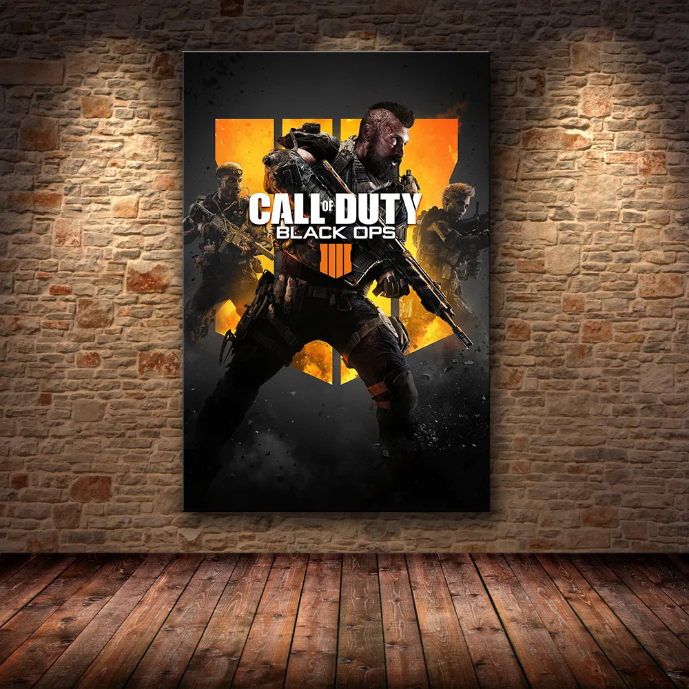 Современный настенный художественный плакат на холсте с принтом «Call of Duty», декоративная картина для спальни, домашний декор