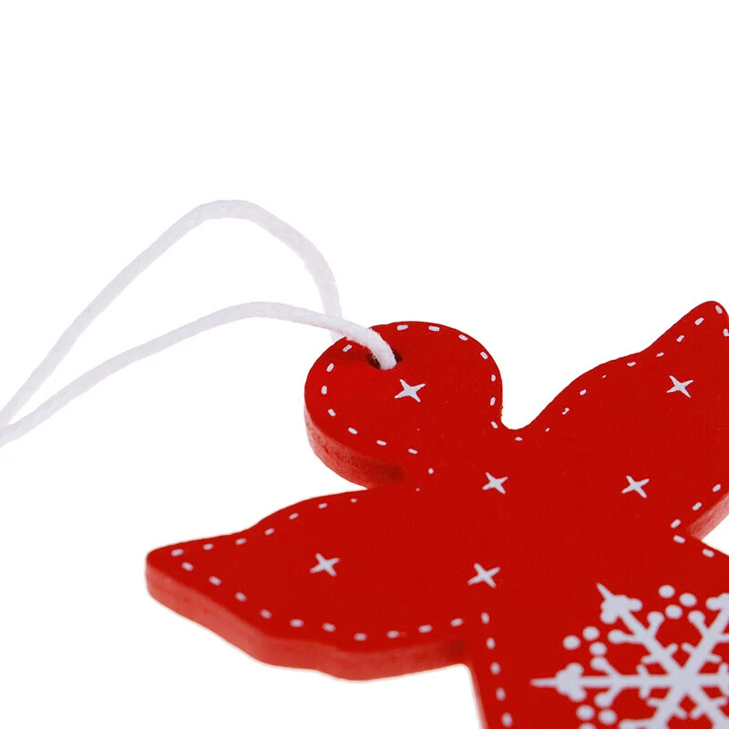 12 шт./кор. деревянные Рождественские Подвески Украшения Смешанные Jingle Bell/с изображением снеговика/оленя со звездами для детей Рождественская елка Подвесные Подарки Декор