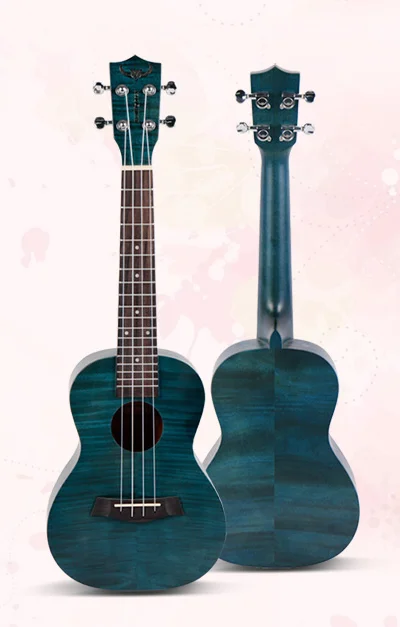 Зеленый Китайский производитель цена 26 дюймов красочные okoume ukelele - Цвет: Зеленый