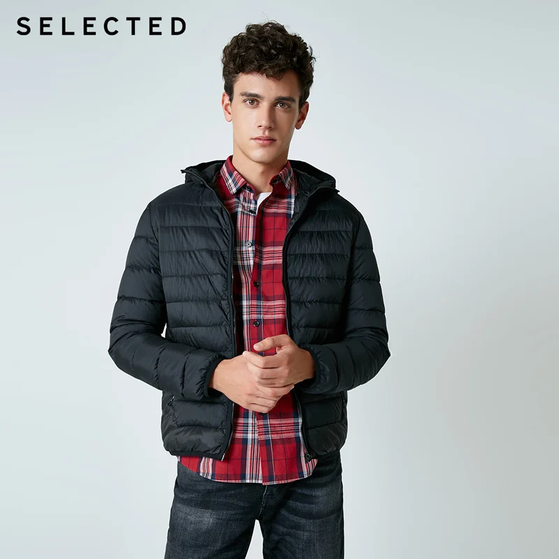 SELECTED Winter Down Jacket Blackrock New Male Duck Leisure Hooded Frivolous Short Coat A/W Warm Clothes S | 418412523 Мужская одежда