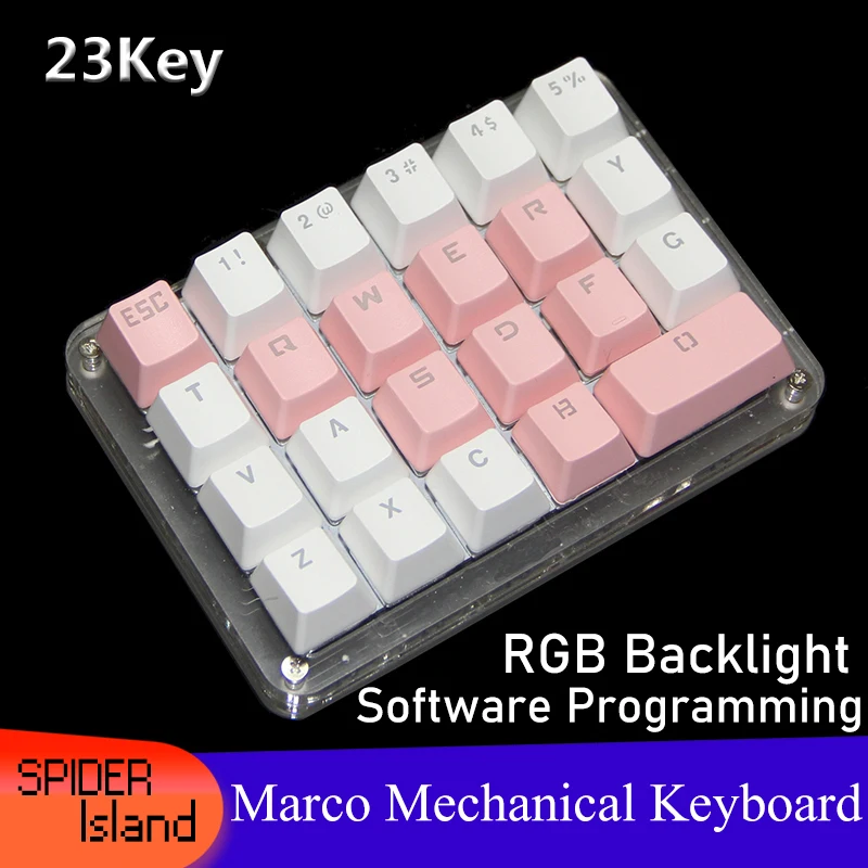 Programação de Autodefinição Osu Macro Teclado tipo c Conector de Atalho para Jogos Iluminação Rgb com Teclado