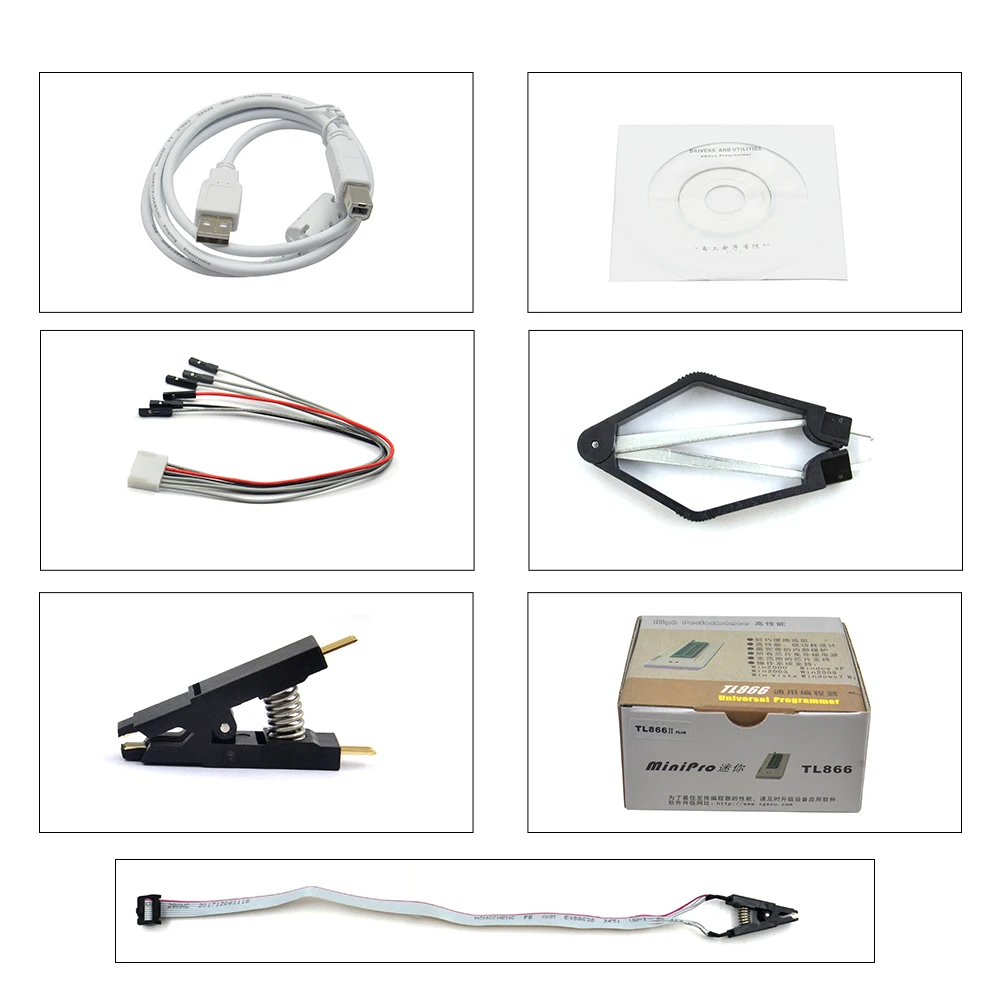 100-Original-New-V8-51-TL866II-Plus-Universal-Minipro-Programmer-28-Adapters-Test-Clip-TL866-PIC(2)