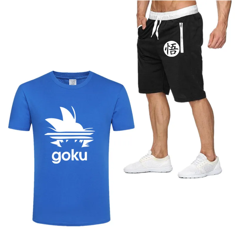 

2019 Tide brand Sets Summer Men T Shirts+pants Sets Summer Hot Sale Cotton Comfortable Short Sleeve Tshirt men Casual Set Pant