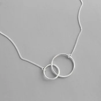 

Real 925 Sterling Silver Necklaces For Women 2020 CHIC Silver Chain Necklace For Women Short Chokers Necklace collier femme 2019