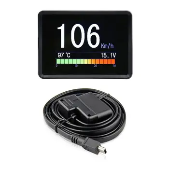 

Universal Car Smart Digital Meter Head Up Display OBD II System Fuel Temp Gauge