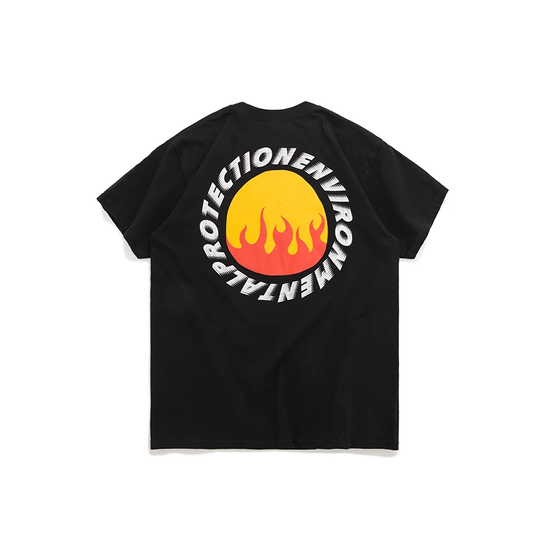 INFLATION, уличная одежда, camiseta hombre, футболка, Homme, хлопок, Мужская футболка, свободный крой, хип-хоп, Harajuku, футболка, 1092S20 - Цвет: Black