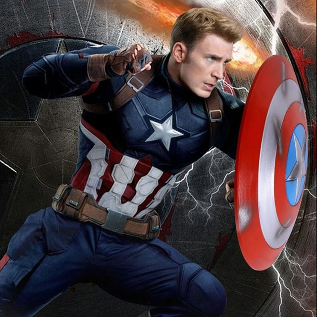 Bouclier Des Avengers De Disney, 58cm, Captain America, Cosplay