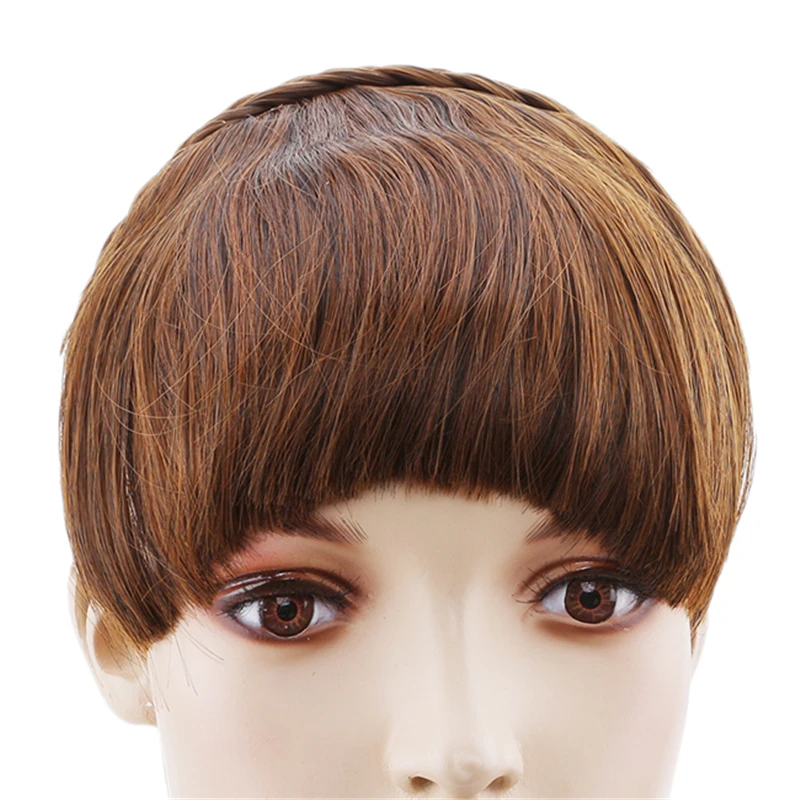 15 см Длина короткая коса тупые челки натуральные аккуратные шиньоны термостойкие синтетические женские волосы в наличии натуральные