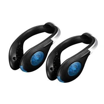 

2pcs Night Safety Universal LED Shoes Clip Light TPU Warning Outdoor Jogging Color Steady Cycling USB Rechargeable Flash Modes