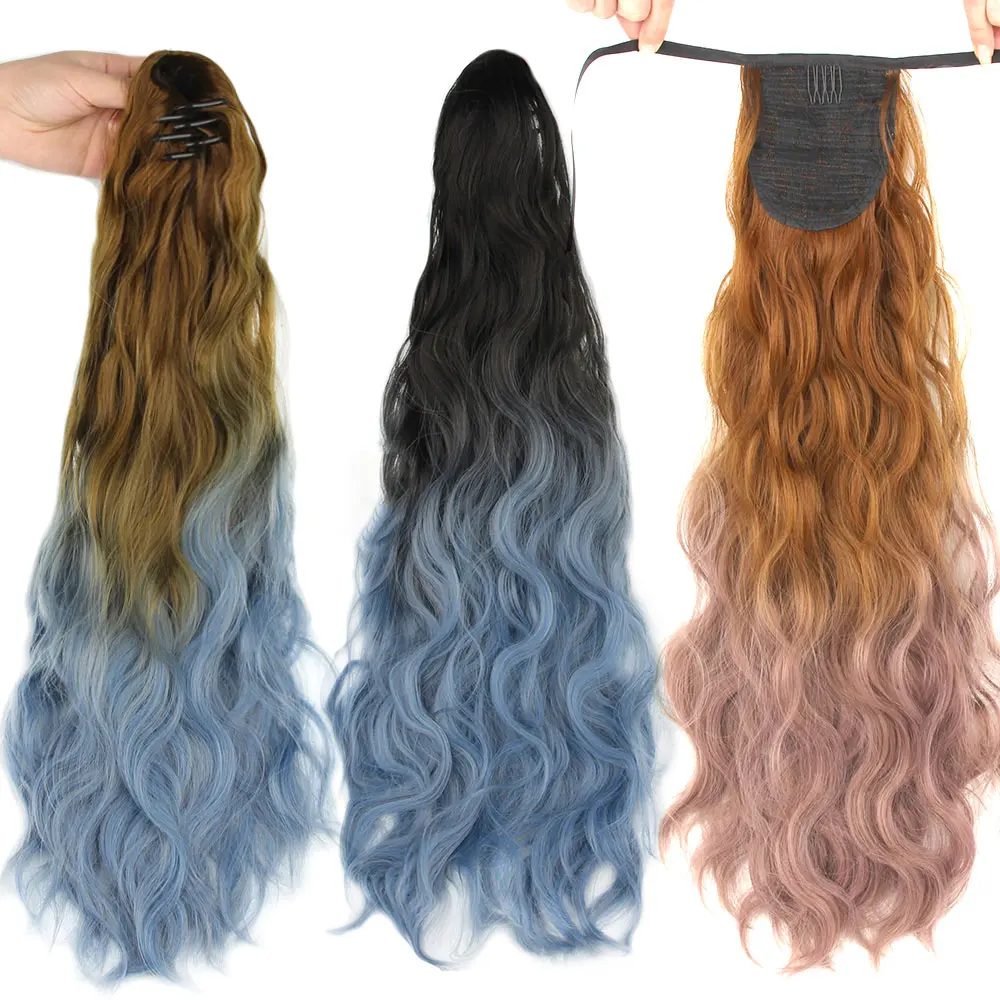 

AIYEE 22" Curly Ponytail Hair Synthetic Fiber Hair Heat Resistant Synthetic Synthetic Hair Ponytail Hair Extension For Women