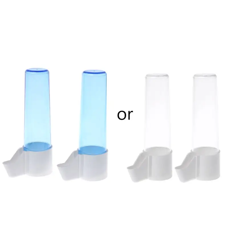 2Pcs Pet Bird Feeder Parrot Water Feeding Drinking Cup Bowl Cage Supplies