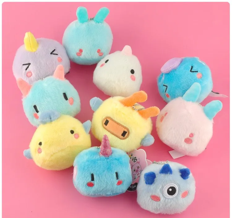 Креативный геометрический Монстр Единорог Kawaii Плюшевые игрушки-подвески мягкие Мультяшные животные мягкая кукла брелок сумка рюкзак Рождественский подарок
