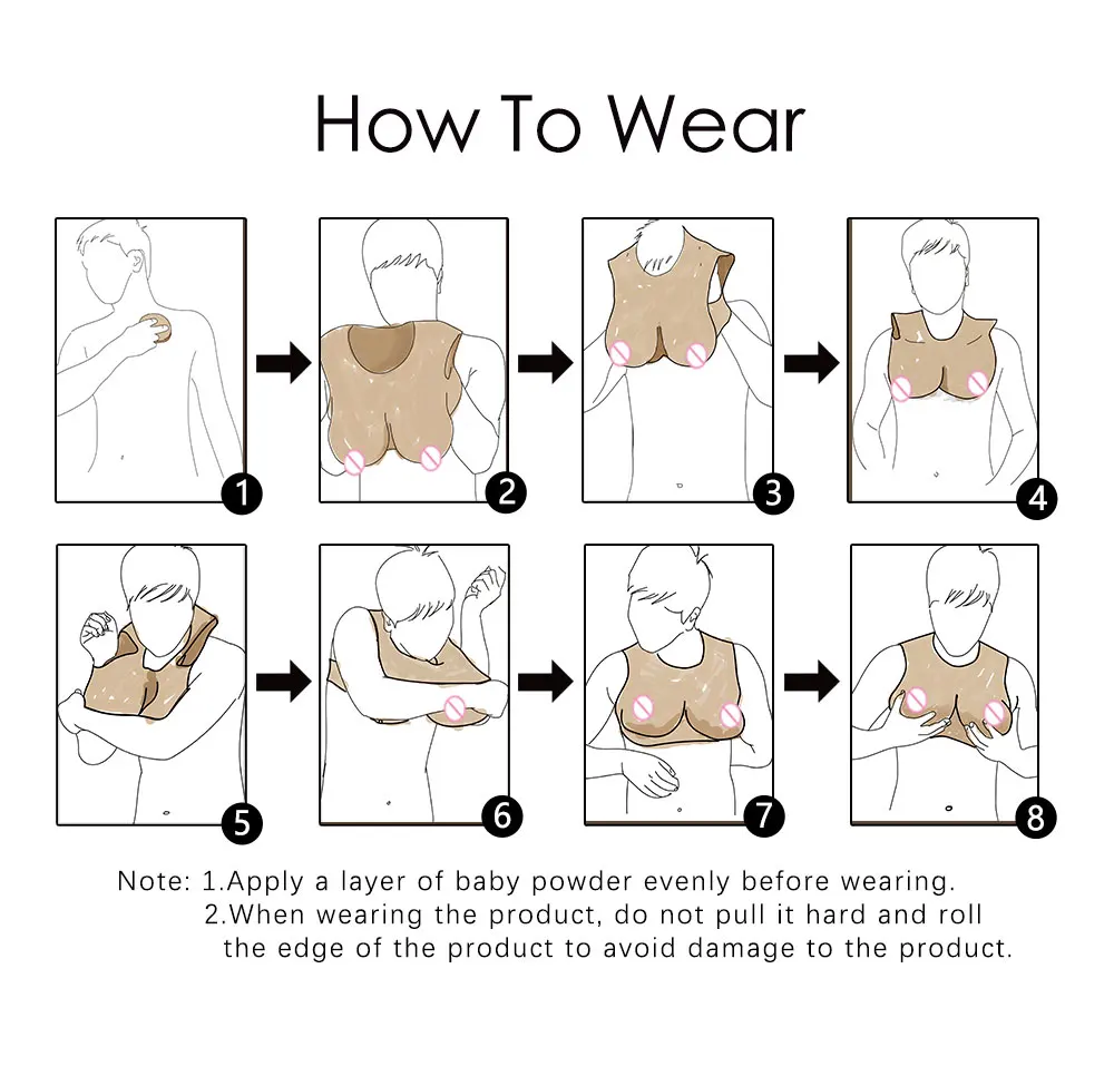 How to wear breast Dildos Vagina Face Mask Head Mask Bodysuit