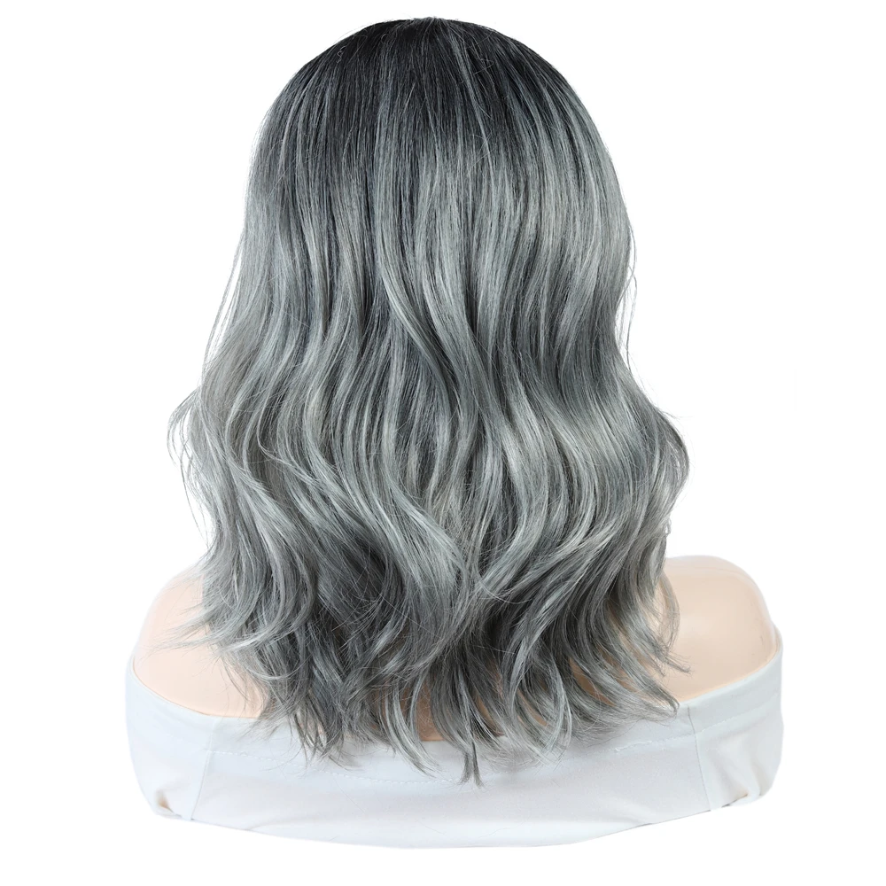 X TRESS Bob модные парики короткие волнистые Омбре серая кружевная Передняя парик