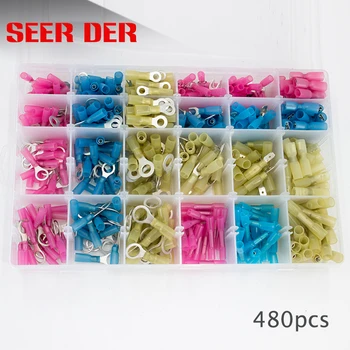 

480pcs assorted crimp terminals include Heat Shrink Rings /Butts Connectors can be use in marine and automobile applications