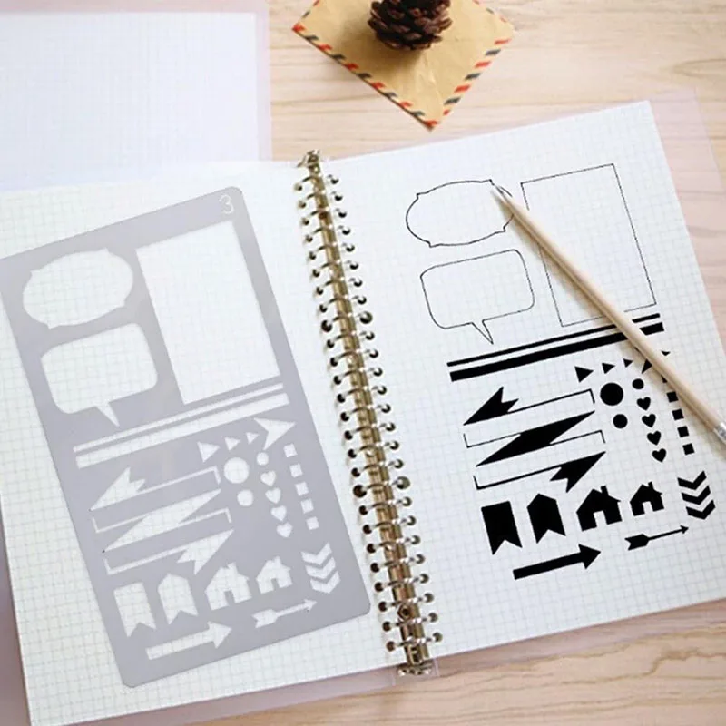 20/12 PCs bullet Journal Stencil Set Template for Diary Notebook Scrapbook Paper Craft Projects cutting dies DIY Drawing