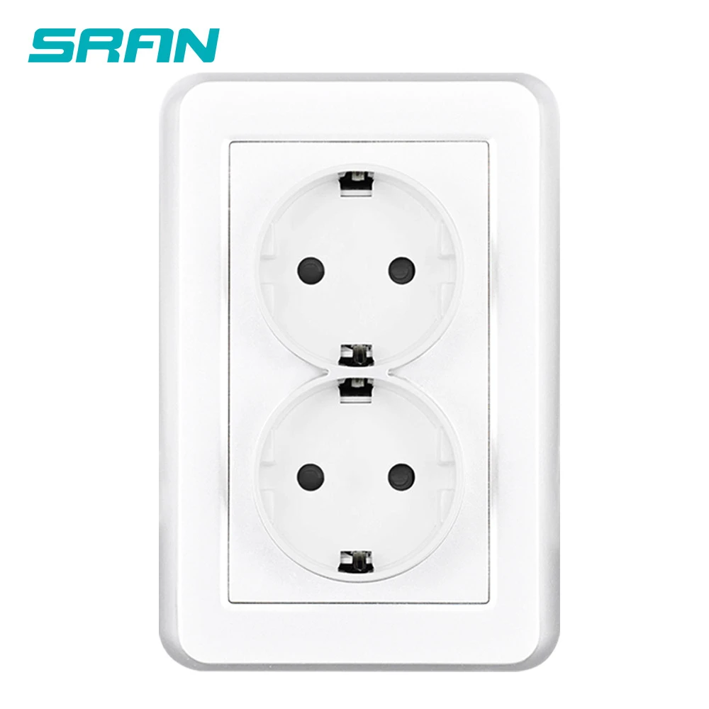 royalty in het midden van niets Classificatie Sran Dual Frame Stopcontact, 16A 250V Wit Nieuwe Pc Panel 122Mm * 82Mm Met  Ijzeren Plaat En Iron Claw Stopcontact eu Voor Plug Eu|Elektrische  aansluitingen| - AliExpress