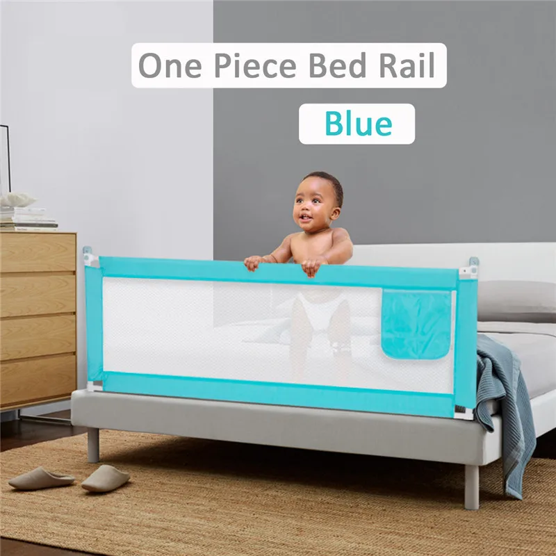 Blue 180x80cm Ограждение детской кроватки Домашний детский манеж безопасности ворота продукты Уход за ребенком барьер для кроватки рельсы ограждение безопасности ребенка безопасный - Цвет: Blue 180x80cm