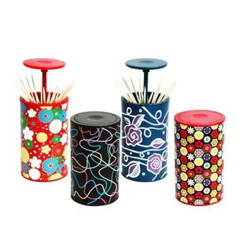 

1PC Toothpick Box Creative Retractable Floral Pattern Unique Toothpick Boxes Toothpick Holder for Travel Daily Use Home